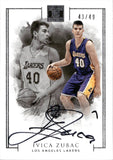 2016-17 Ivica Zubac Panini Impeccable ROOKIE AUTOGRAPH 43/49 AUTO #108 Los Angeles Lakers