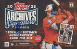 2025 Topps Archives Signature Series Active Player Edition Baseball Hobby, 20 Box Case