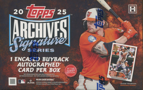 2025 Topps Archives Signature Series Active Player Edition Baseball Hobby, Box *RELEASES 8/6*