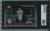 2024 Mookie Betts Topps Chrome SP REFRACTOR SGC 10 #296 Los Angeles Dodgers 8854