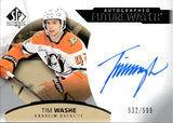 2025-26 Tim Washe Upper Deck SP Authentic FUTURE WATCH ROOKIE AUTOGRAPH 532/599 RC AUTO #152 Anaheim Ducks
