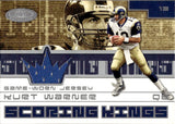 2001 Kurt Warner Fleer Hot Prospects SCORING KINGS GAME-WORN JERSEY St. Louis Rams