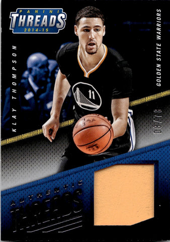 2014-15 Klay Thompson Panini Threads AUTHENTIC THREADS JERSEY 08/78 RELIC #14 Golden State Warriors