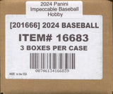 2024 Panini Impeccable Baseball Hobby, 3 Box Case