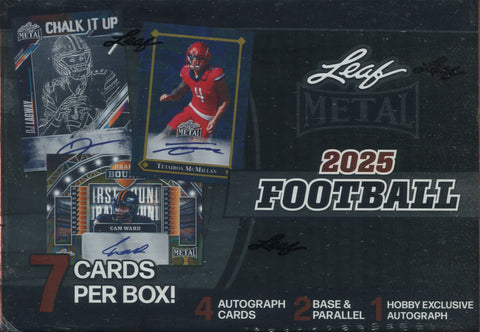 2025 Leaf Metal Football Hobby, Box *RELEASES 5/30*