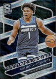 2023-24 Anthony Edwards Panini Spectra SPECTACULAR DEBUT PRIZM #197 Minnesota Timberwolves