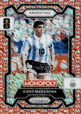 2026 Diego Maradona Panini Monopoly Prizm FIFA World Cup RED BIG MONEY SHIMMER 85/100 #3 ARGENTINA