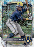 2025 Jesus Made Bowman Chrome Prospects 1ST BOWMAN MOJO REFRACTOR #BCP-50 Milwaukee Brewers 2