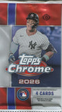 2026 Topps Chrome Baseball Hobby, Pack *RELEASES 7/22*