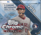 2018 Topps Chrome Baseball Jumbo, Box