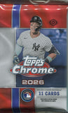 2026 Topps Chrome Baseball Jumbo, Pack