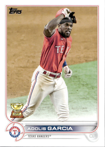 2022 Adolis Garcia Topps SERIES 2 GOLD CUP ADVANCED STATS 53/300 #652 Texas Rangers