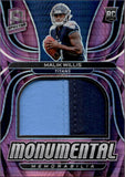 2022 Malik Willis Panini Spectra MONUMENTAL MEMORABILIA NEON PINK PRIZM ROOKIE PATCH 3/15 RC #MME-MWI Tennessee Titans