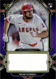 2024 Nolan Schanuel Topps Triple Threads AMETHYST ROOKIE JERSEY 10/36 RELIC RC #SJR-NSCH Anaheim Angels