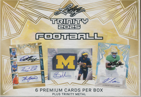 2025 Leaf Trinity Football Hobby, Box *RELEASES 12/5*