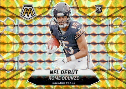 2024 Rome Odunze Panini Mosaic YELLOW NFL DEBUT ROOKIE RC #281 Chicago Bears