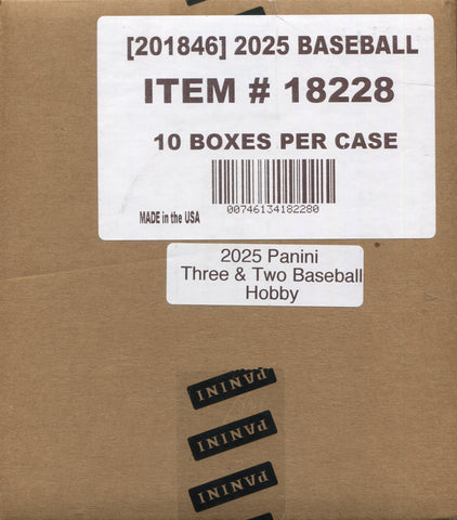 2025 Panini Three & Two Baseball Hobby, 10 Box Case *RELEASES 10/1*