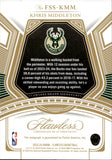 2023-24 Khris Middleton Panini Flawless SHADE SIGNATURES AUTOGRAPH SILVER 10/25 AUTO #FSS-KMM Milwaukee Bucks