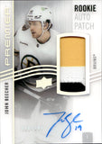2023-24 John Beecher Upper Deck Premier ROOKIE AUTO PATCH 16/249 RC AUTOGRAPH #AR-JB Boston Bruins