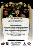 2024-25 Liam Ohgren Upper Deck Stature ROOKIE AUTOGRAPH RC AUTO #48 Minnesota Wild