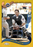 2002 Mike Piazza Topps Chrome GOLD REFRACTOR #490 New York Mets