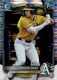 2025 Shotaro Morii Bowman Chrome 1ST BOWMAN PROSPECTS PULSAR REFRACTOR 232/399 #BCP-170 Oakland A's