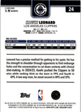 2025-26 Kawhi Leonard Topps Chrome ORANGE WAVE REFRACTOR 7/25 #24 Los Angeles Clippers