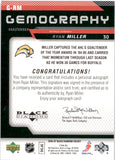 2006-07 Ryan Miller Upper Deck Black Diamond GEMOGRAPHY AUTOGRAPH AUTO #G-RM Buffalo Sabres