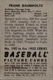1952 Frank Baumholtz Bowman #195 Chicago Cubs 2 BV$15