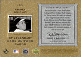 2001 Brooks Robinson Upper Deck SP Legendary Cuts SP LEGENDARY GAME UNIFORM JERSEY #J-BRO Baltimore Orioles
