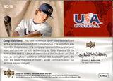 2008 Colby Rasmus Upper Deck USA BASEBALL BOUND FOR BEIJING II SIGNATURE JERSEY 21/50 AUTOGRAPH AUTO #WC-18 St. Louis Cardinals