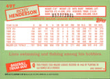 2001 Rickey Henderson Topps GOLD 573/2001 1985 REPRINT #49T New York Yankees