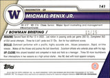 2023 Michael Penix Jr. Bowman University Chrome ORANGE SURGE REFRACTOR 1/25 #141 Washington Huskies
