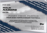 2024 Malik Nabers Topps Chrome FIRST YEAR FABRIC ROOKIE JERSEY RC #FYF-MN New York Giants