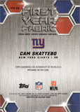 2025 Cam Skattebo Topps Chrome FIRST YEAR FABRIC PLAYER-WORN MEMORABILIA ROOKIE JERSEY RC #FYF-CS New York Giants