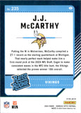 2024 J.J. McCarthy Donruss Optic HOLO PRIZM ROOKIE RC #235 Minnesota Vikings