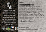 2007 Jim Thome Upper Deck UD Premier PREMIER REMNANTS 4 87/91 GAME-USED JERSEY #PR4-JT Chicago White Sox