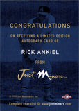 1999 Rick Ankiel Just Minors AUTOGRAPH AUTO St. Louis Cardinals