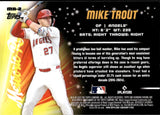 2025 Mike Trout Bowman Chrome METEORIC RISE PURPLE MOJO REFRACTOR 64/250 #MR-2 Los Angeles Angels