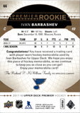 2017-18 Ivan Barbashev Upper Deck Premier ROOKIE PATCH 12/36 #66 St. Louis Blues