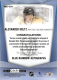 2024-25 Alexander Holtz OPC Platinum BLUE RAINBOW AUTOGRAPH AUTO #BA-AH Vegas Golden Knights