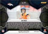 2024 Bo Nix Panini Mosaic NFL DEBUT GREEN PRIZM ROOKIE RC #271 Denver Broncos