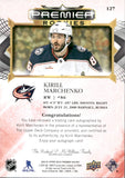 2022-23 Kirill Marchenko Upper Deck Premier PREMIER ROOKIES AUTOGRAPH RC AUTO #127 Columbus Blue Jackets
