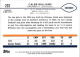 2024 Caleb Williams Topps Chrome HYPER PRISM REFRACTOR ROOKIE RC #202 Chicago Bears