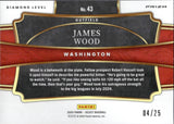 2024 James Wood Panini Select DIAMOND LEVEL TIE-DYE PRIZM ROOKIE 4/25 RC #43 Washington Nationals