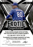 2023 Kumar Rocker Leaf Exotic DRAGON MOJO AUTOGRAPH 2/2 AUTO #BA-KR1 Texas Rangers