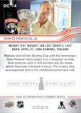 2025-26 Niko Mikkola Upper Deck EXTENDED SERIES DAY WITH THE CUP #DC-14 Florida Panthers