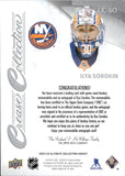 2023-24 Ilya Sorokin Upper Deck Ultimate Collection CREASE COLLECTION JERSEY AUTOGRAPH 23/49 AUTO #CC-SO New York Islanders
