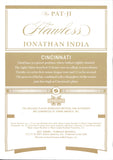 2021 Jonathan India Panini Flawless PATCH AUTOGRAPH 12/15 AUTO #PAT-JI Cincinnati Reds