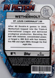 2025 JJ Wetherholt Bowman Chrome IN ACTION BLUE MOJO REFRACTOR 40/150 DIE-CUT #BIA-25 St. Louis Cardinals